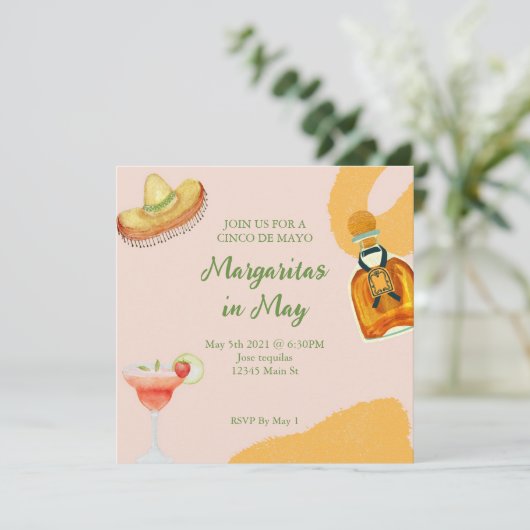 cinco de mayo party 招待状 (スタンド正面)