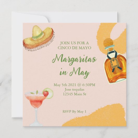 cinco de mayo party 招待状 (正面)