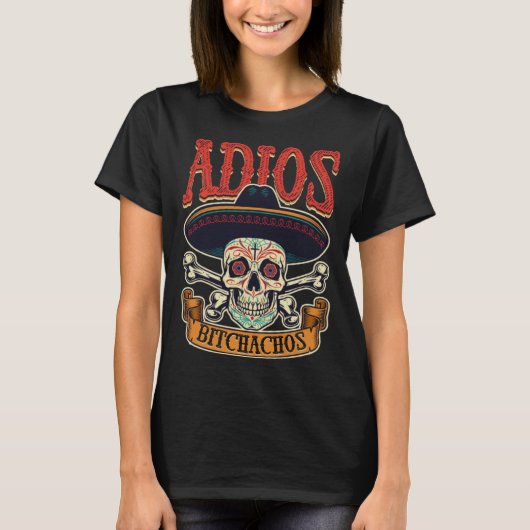 Cinco De Mayo Party Fiesta Mexican Adios Skull Ske Tシャツ (正面)
