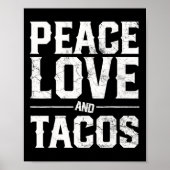 Cinco De Mayo Peace Love And Tacos Men Mexic ポスター (正面)