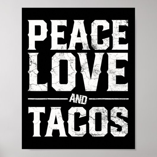Cinco De Mayo Peace Love And Tacos Men Mexic ポスター (正面)
