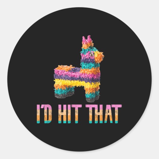 Cinco De Mayo Pinataおもしろい - Id Hit That ラウンドシール (正面)