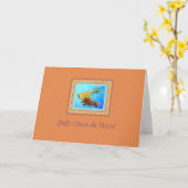 Cinco de Mayo Pineapple on Tangerine in スペインの カード (黄色い花)