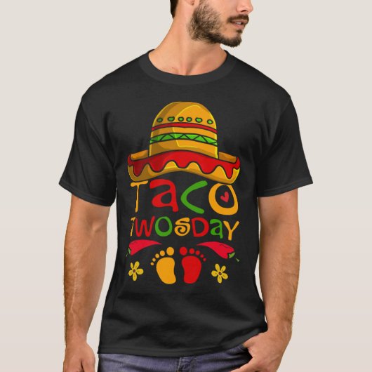 Cinco De Mayo Pregnancy Taco Twosday Mexican Women Tシャツ (正面)
