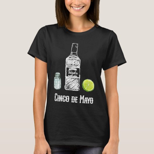 Cinco de Mayo Salt Tequila Lime Celebration Party Tシャツ (正面)