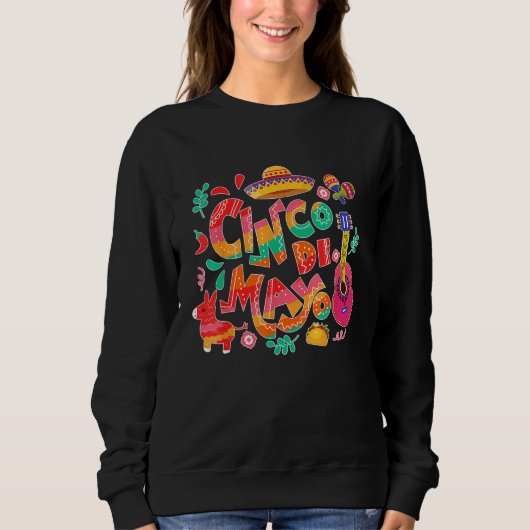 Cinco De Mayo Shirt Mexican Fiesta 5 De Mayo Women スウェットシャツ (正面)