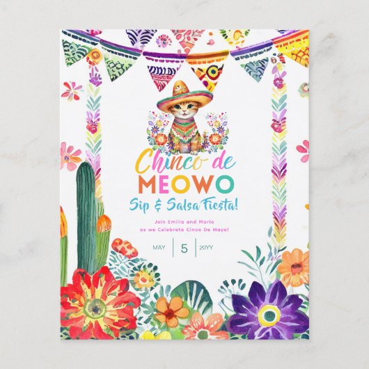 Cinco De Mayo Sip and Salsa おもしろい Cat FIESTA (正面)