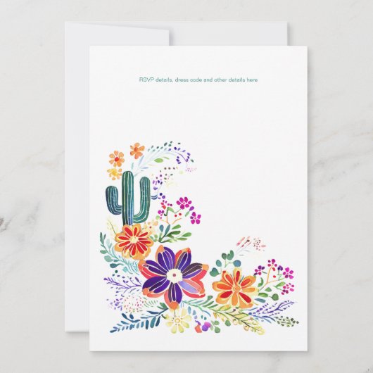 Cinco De Mayo Sip and Salsa おもしろい Cat FIESTA 招待状 (裏面)