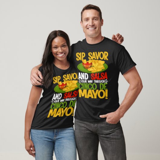 Cinco De Mayo Sip Savor And Salsa 5 De Mayo Tシャツ (ユニセックス)