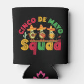 Cinco De Mayo Squad Avocado, Funny Cinco De Mayo  缶クーラー (裏面)