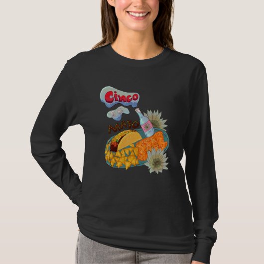 Cinco De Mayo Taco & Chips Mexican Food Fiesta Men Tシャツ (正面)
