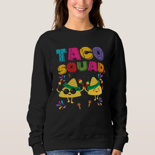 Cinco De Mayo Taco Squad Mexican Lets Fiesta  Men  スウェットシャツ (正面)
