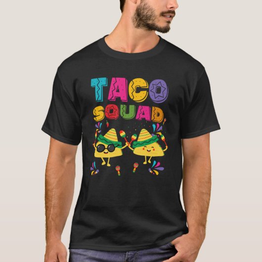 Cinco De Mayo Taco Squad Mexican Lets Fiesta  Men  Tシャツ (正面)