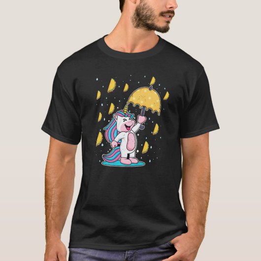 Cinco De Mayo Tee Raining Tacos Unicorn傘 Tシャツ (正面)