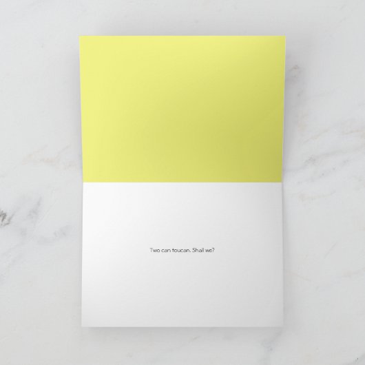 Cinco de Mayo Toucan on Green カード (内部)