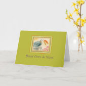 Cinco de Mayo Toucan on Green カード (黄色い花)