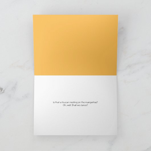 Cinco de Mayo Toucan on Orange カード (内部)