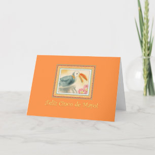 Cinco de Mayo Toucan on Orange in スペインの カード