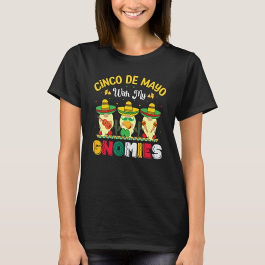 Cinco De Mayo With My Gnomies Mexican Fiesta Men W Tシャツ (正面)