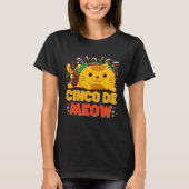 Cinco De Meo Mexican Cat Cinco De Mayo Costume Ta Tシャツ (正面)