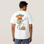 "Cinco de Meow" シンコ・デ・マヨ メキシコ風カートゥーン猫 Tシャツ (裏面フル)