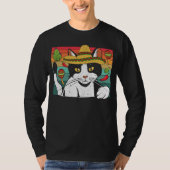 Cinco de Meow Cat Mexico Pride Mexican Cinco De M Tシャツ (正面)