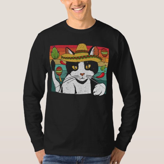 Cinco de Meow Cat  Mexico Pride Mexican Cinco De M Tシャツ (正面)