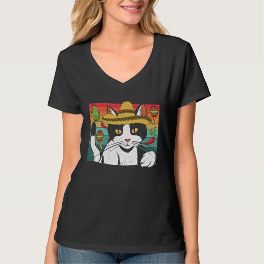 Cinco de Meow Cat  Mexico Pride Mexican Cinco De M Tシャツ (正面)