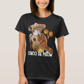 Cinco De Meow Cinco De Mayo猫の衣装 Tシャツ (正面)