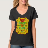 Cinco De Meow Mayo Floral Cute Cat Mexican Fiesta  Tシャツ (正面)