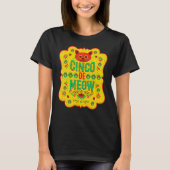 Cinco De Meow Mayo Floral Cute Cat Mexican Fiesta  Tシャツ (正面)