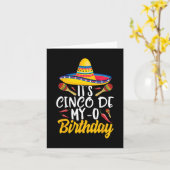 Cinco De My-o誕生日Cinco De Mayo Fiesta P カード (黄色い花)