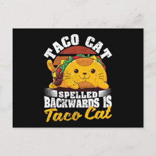Cinco De Myo Cats Tacocatの字体を逆に綴った ポストカード