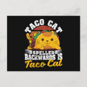 Cinco De Myo Cats Tacocatの字体を逆に綴った ポストカード (正面)
