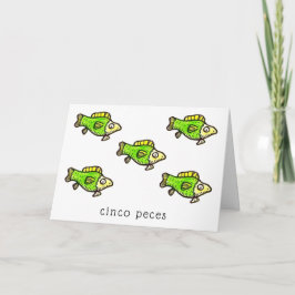 Cinco Peces Fish Feliz Cumpleanos Birthday Card カード