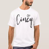 Cincy My Home Love Cincinnati Ohioウィメンズシンシー Tシャツ (正面)