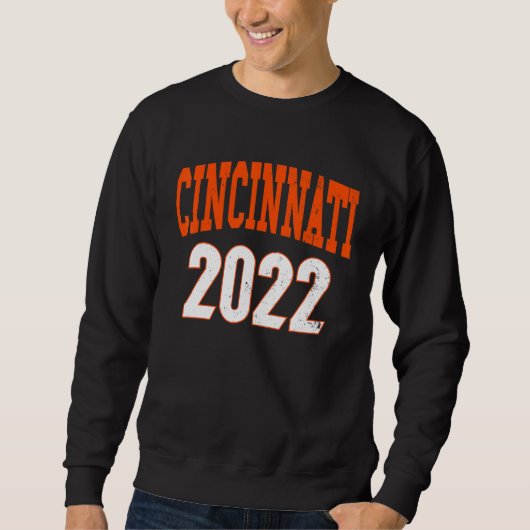 CINCY 'NATI Cincinnati OHマッチングファミリカップルT スウェットシャツ (正面)