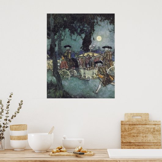 Cinderella Coach by Edmund Dulac Poster ポスター (キッチン)