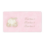 Cinderella Gold Carriage Light Pink Princess Label ラベル (正面)
