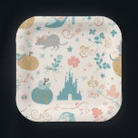 Cinderella Inspired Party Supplies ペーパープレート<br><div class="desc">A unique Cinderella inspired pattern perfect for a little girl's party.</div>