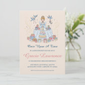 Cinderella princess birthday invitations 招待状 (スタンド正面)