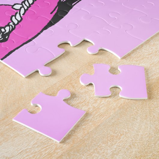 Cinderella Slipper on Pink Pillow ジグソーパズル (側面)