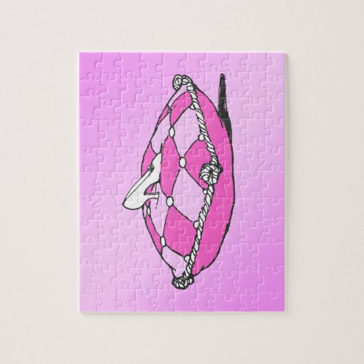 Cinderella Slipper on Pink Pillow ジグソーパズル (縦)