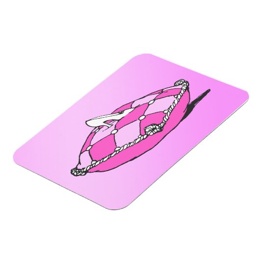 Cinderella Slipper on Pink Pillow マグネット (左側)