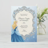 Cinderella-themed birthday invitation  招待状 (スタンド正面)