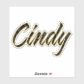 Cindy black gold Lettering Aufkleber Sticker シール (シート)