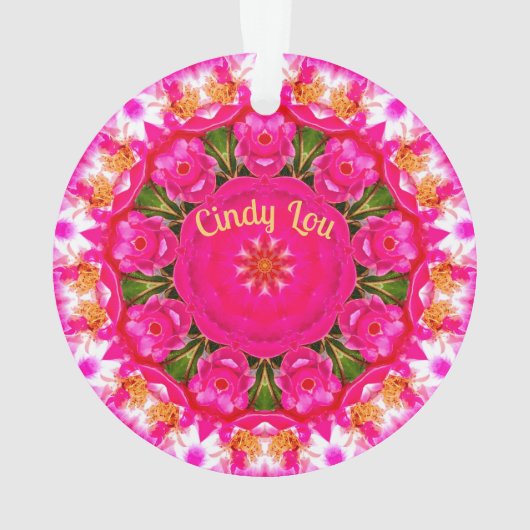 CINDY LOU ~ バラ好き ~ オーナメント ~ アクリル製 ~ (裏面)