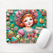 CINDY LOU ～ヴィンテージイースターガールエッグ～ マウスパッド (マウス)