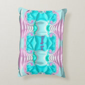 CINDY LOU ～BUCKLED UP ～アクアピンクホワイトフラクタル～ アクセントクッション (裏面(縦))