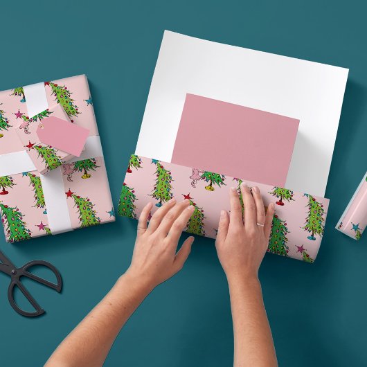 Cindy-Lou Whoとクリスマスツリーパターン ラッピングペーパー